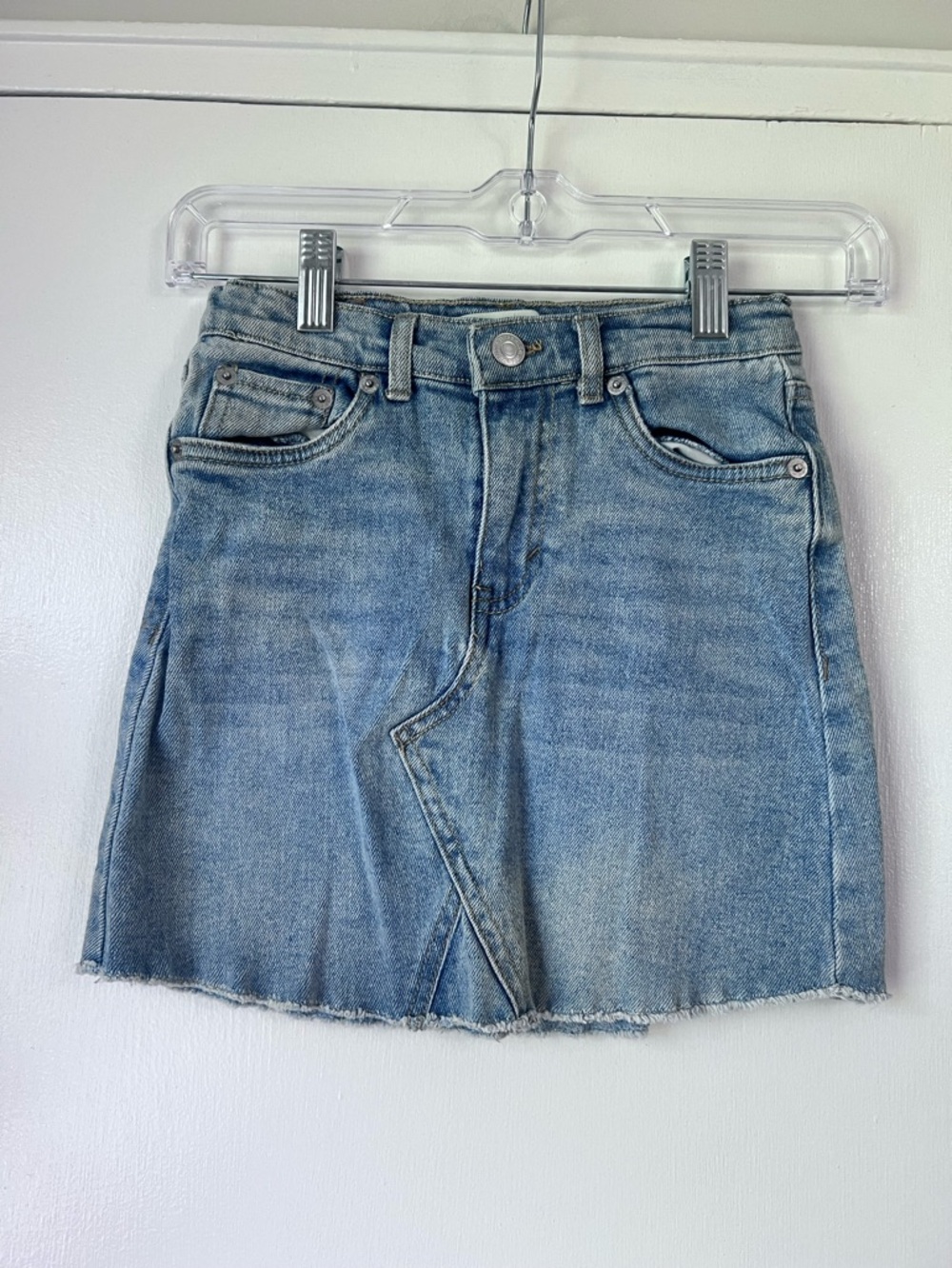 LEVIS Girls High Rise Light Wash Denim Skirt - Size 7